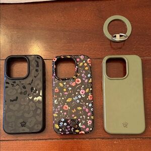 iPhone 15 Pro Velvet Caviar Floral and Leopard Phone Case Trio